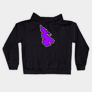 Salt Spring Island in a Simple Purple Violet Silhouette - British Columbia Souvenir - Salt Spring Kids Hoodie